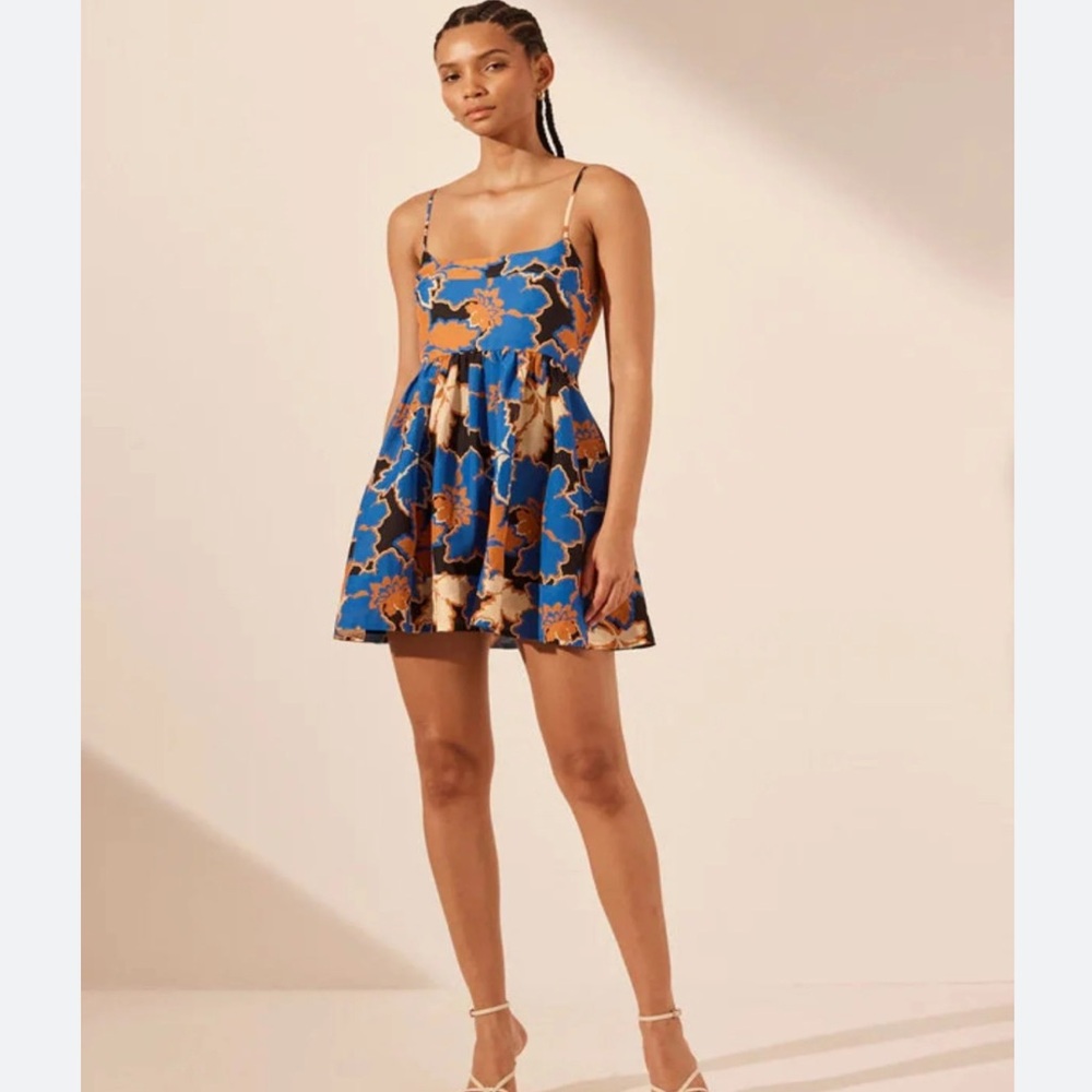 NWT Shona Joy Karla open back mini dress, size US 2